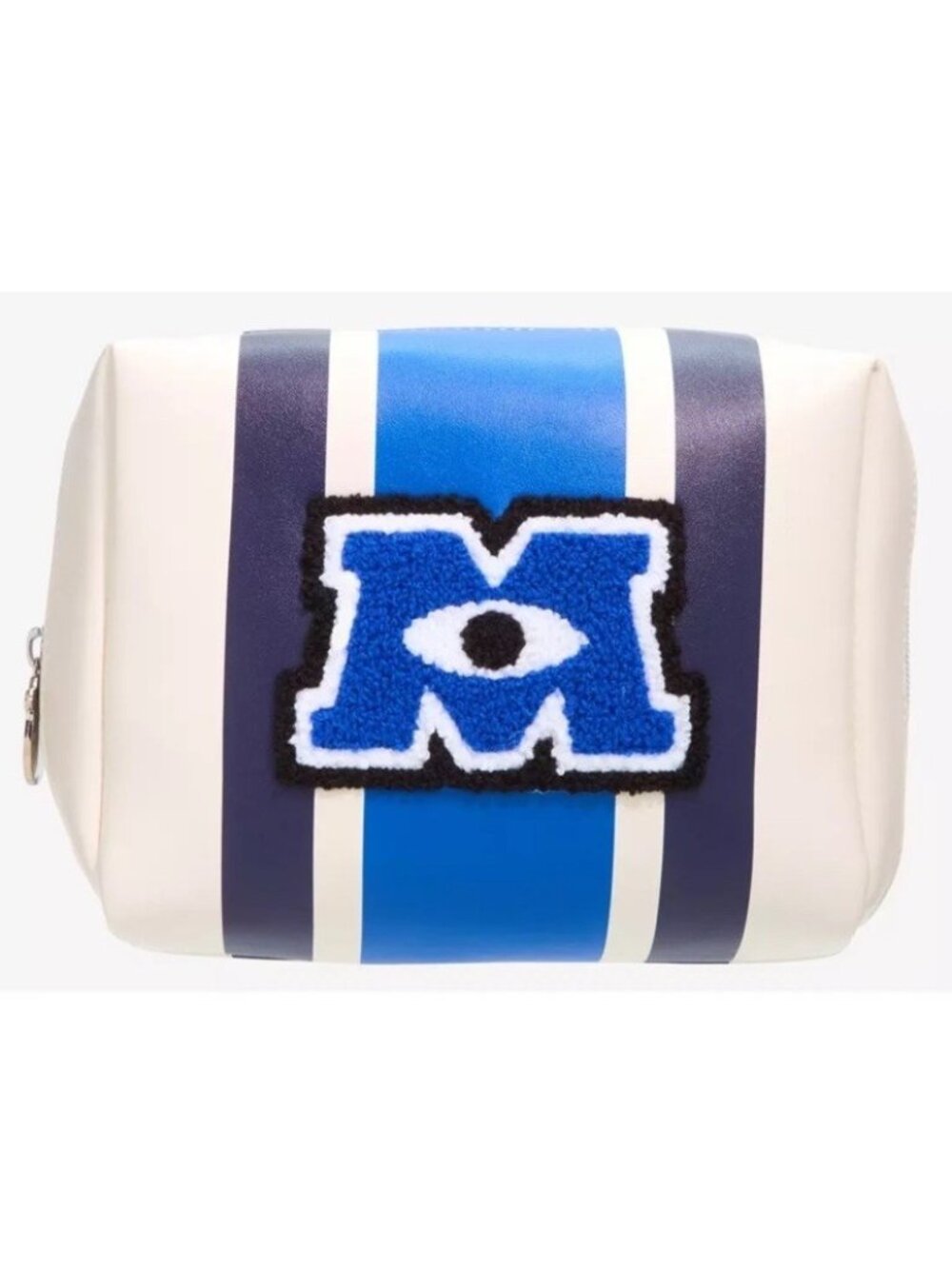 Disney Pixar Monsters University "M" Chenille Logo Cosmetic Travel Bag Gift NWT